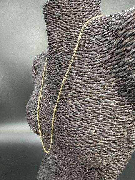 10k Yellow Gold Solid Pave Figaro Link Chain 2.6mm Necklace 22"