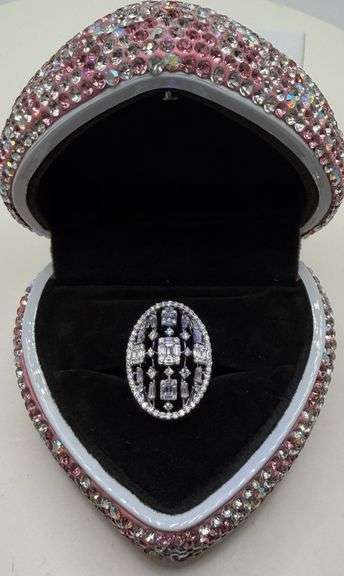 18K White Gold Diamond Puzzle Ring