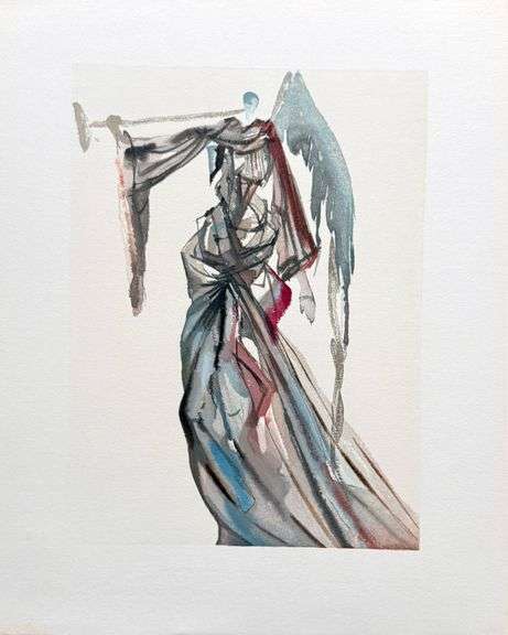 Highly Collectible Salvador Dali Original Color Engraving from The Divine Comedy