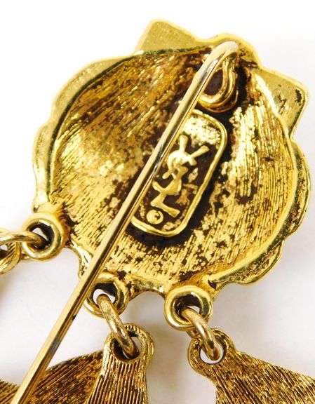 Vintage YSL Dangly Fish Stick Pin
