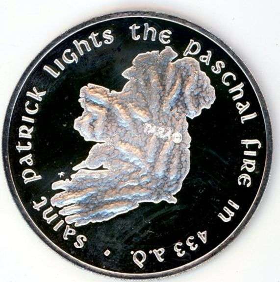 1974 Franklin Mint St Patrick .999 Silver Medal