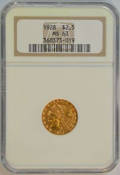 Super choice & Lovely BU 1928 $2.50 Indian Gold Piece. NGC MS63