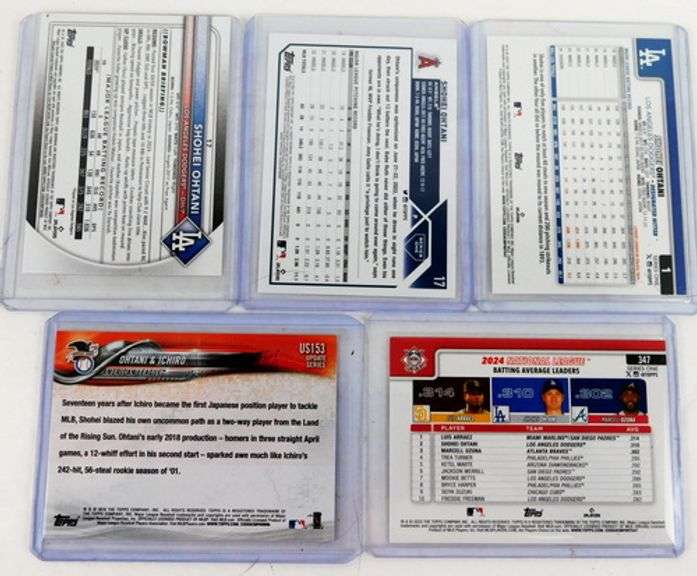 5 Shohei Ohtani Baseball Cards