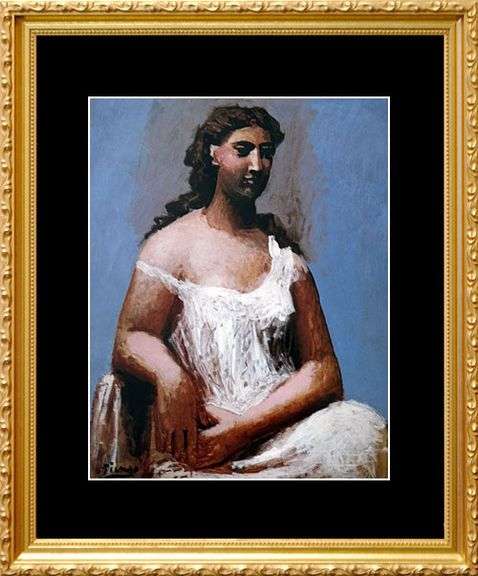 Colectible Pablo Picasso, Seated Woman in a Chemise