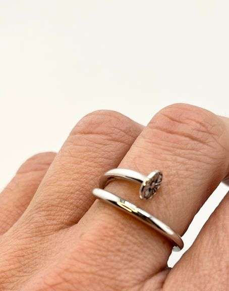 925 Sterling Silver Nail Ring