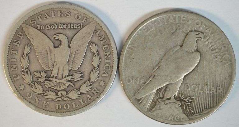 1878-P 7TF and 1921 Peace Silver Dollars