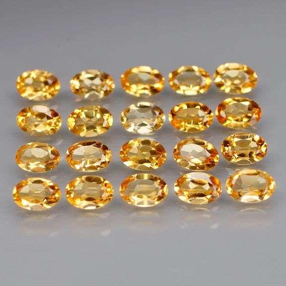 High fire 9.02ct 6x4mm real Brazilian Citrine set!