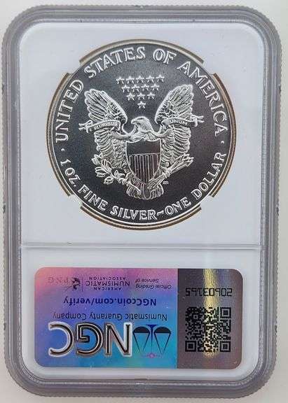 1991 American Silver Eagle, NGC MS69