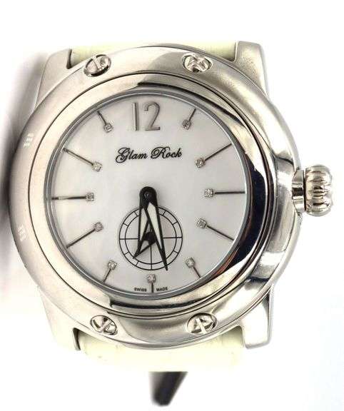 Brand new Glam Rock white dial with diamond watch