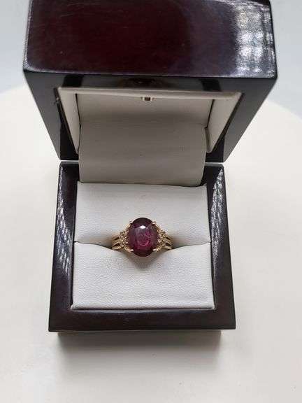 Very fine one Ruby 4.48 CW ring in silver 14k gold plated