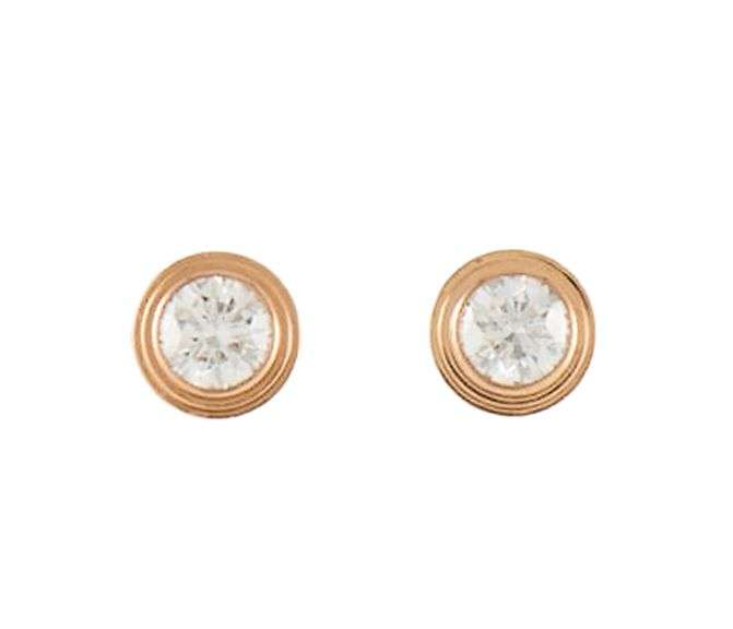 Cartier 0.26ctw Diamond D’Amour Medium Model Stud Earrings in 18K