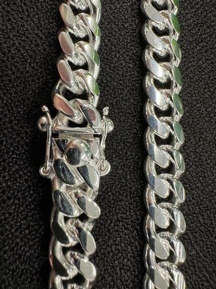 Sterling Silver Solid Miami Cuban Link Chain 9.2mm 925 Italy Box Lock Necklace 18"