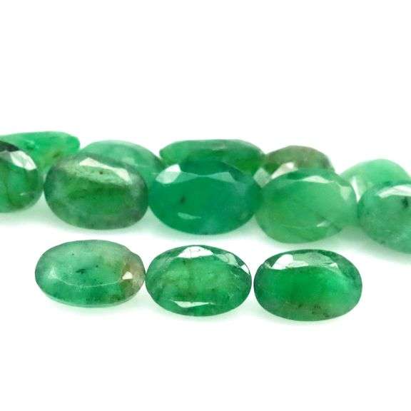 Oval cut 6.20ct 14pc Zambian Emerald set