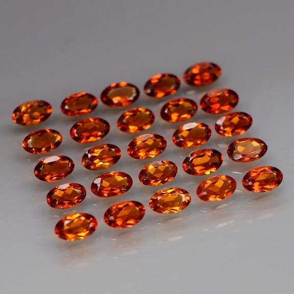 Rare 5.07ct top red amber Madeira Citrine set!