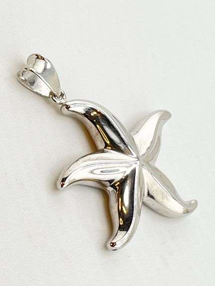 Italian 925 Sterling Silver large Starfish Pendant