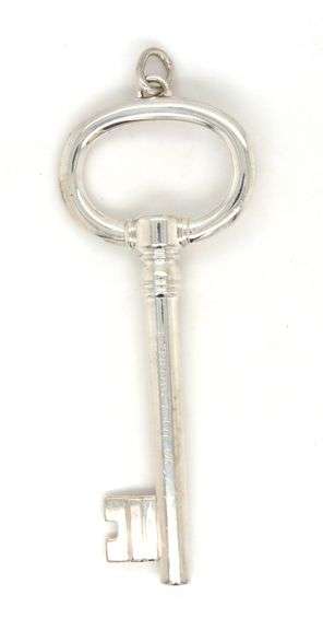 Tiffany & Co large oval key charm pendant
