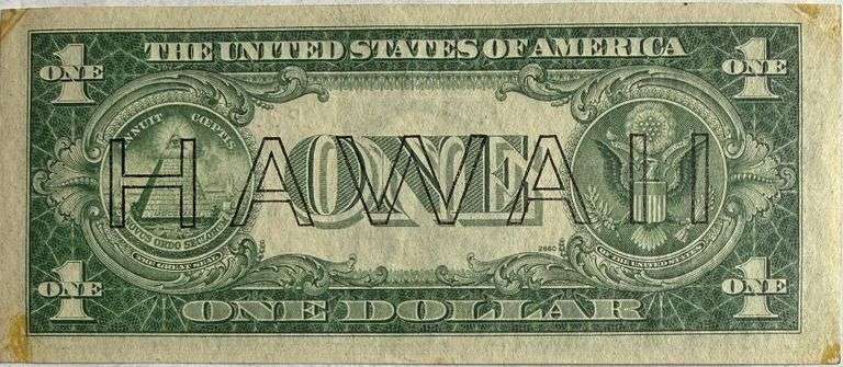 $1 Hawaii 1935 A Uncirculated Emergency Issue Silver Certificate