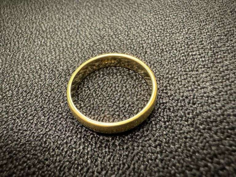 10k Yellow Solid Gold 4mm Domed Plain Men's Women's Wedding Band Size 7
