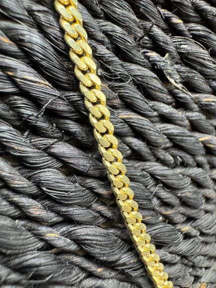 10k Yellow Gold Diamond Cut Miami Cuban Chain Unique 18" Necklace
