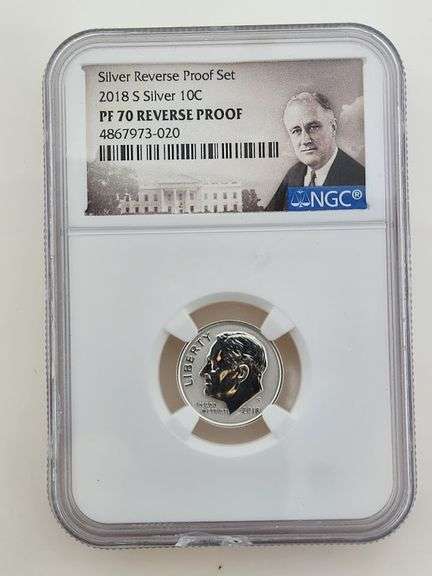 2018-S Silver Dime, NGC Reverse Proof 70