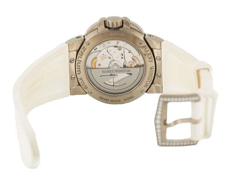 Harry Winston Ocean Lady Z, 35MM, Diamond Bezel and Dial, Zalium Ladies Watch