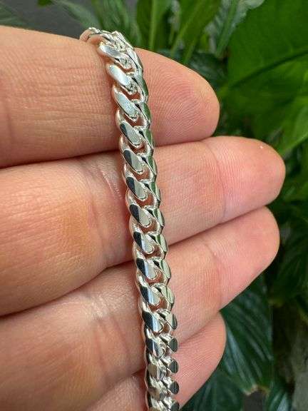Sterling Silver Solid Miami Cuban Link Chain 6.3mm 925 Italy Box Lock Necklace 22"