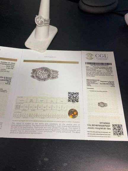 Certified 14k White Gold Diamond Ring