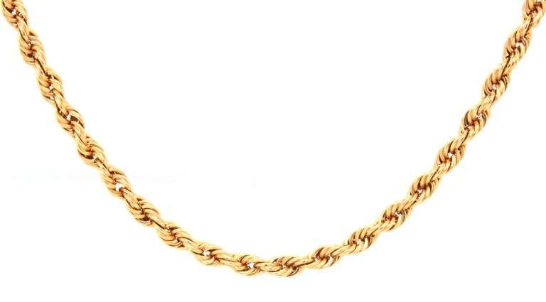 Practical 14K YG Rope Necklace