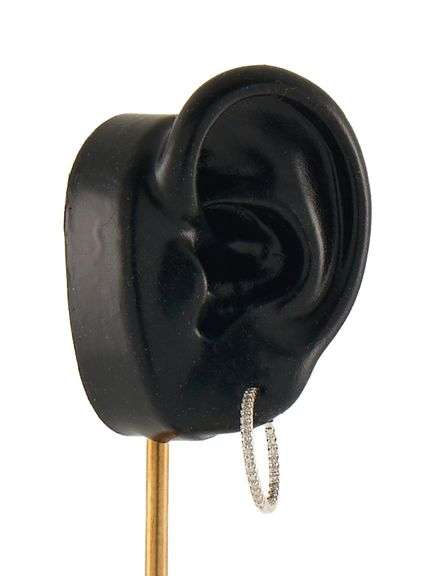 Roberto Coin 0.66ctw Diamond Inside Out Hoop Earrings in 18K