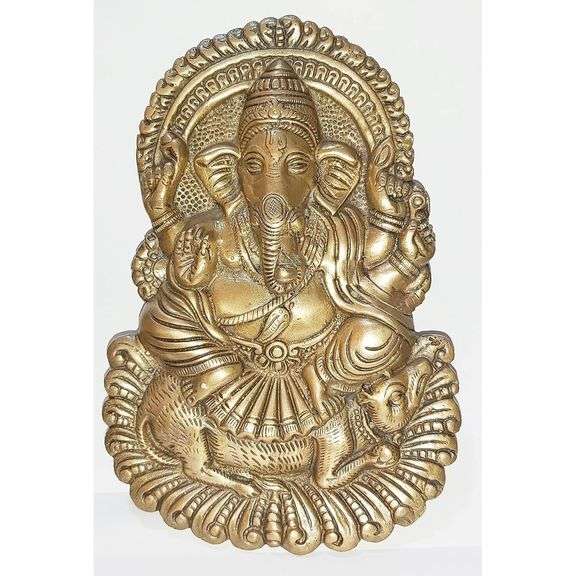 Brass Ganesha 9.5 Inches