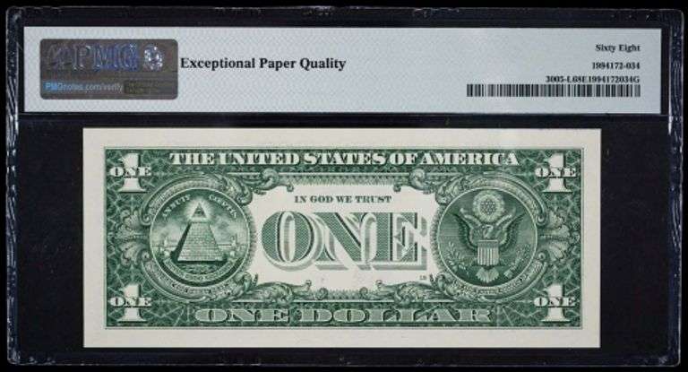 Superb 2017A $1 Note San Francisco Repeater Number 46614661 PMG 68!