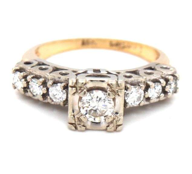 Nice Estate 14K YG Diamond Ring
