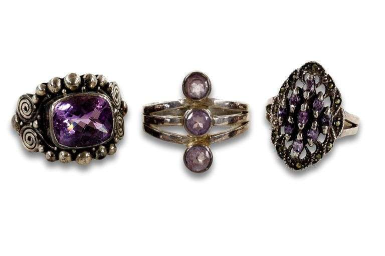 Grab Bag - SS & Amethyst Rings