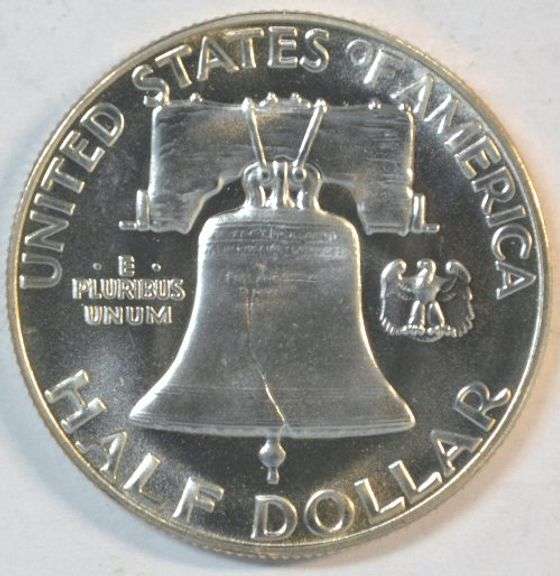 Superb Gem Cameo Proof 1955 Franklin Half Dollar