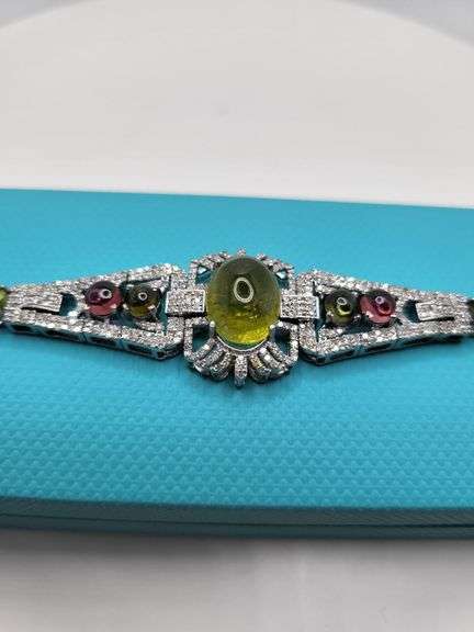 Stylish Polychromatic Tourmaline Bracelet