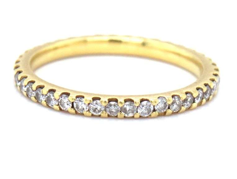 Popular 18K YG Diamond Anniversary Band