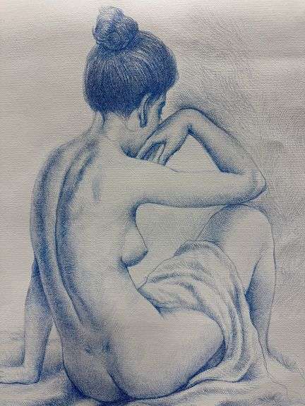 Seated Nude by Alberto Herrera Arana