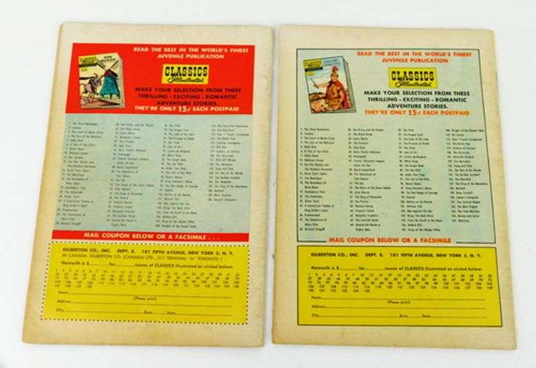 2 Classics Illustrated Comic Books, 1956