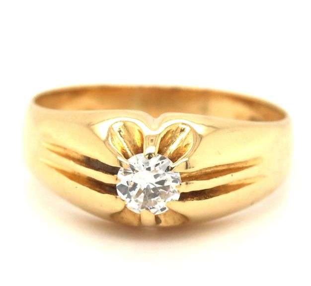 14kt Yellow gold 0.35ct diamond ring