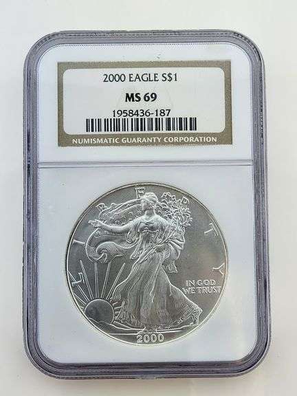 2000 American Silver Eagle, NGC MS69