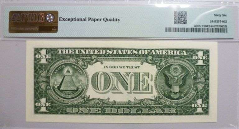 Superb Crisp 2017A $1 Atlanta Repeater Number 21412141 PMG 66 EPQ!