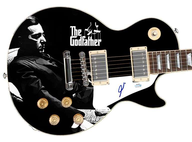 Al Pacino Autographed Custom Graphics 1/1 Photo Guitar ACOA