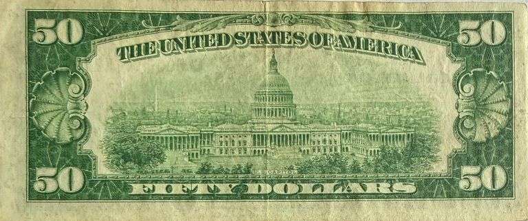 $50 Cleveland Fed Reserve Natl Bank1929 Series Brown Seal Note.