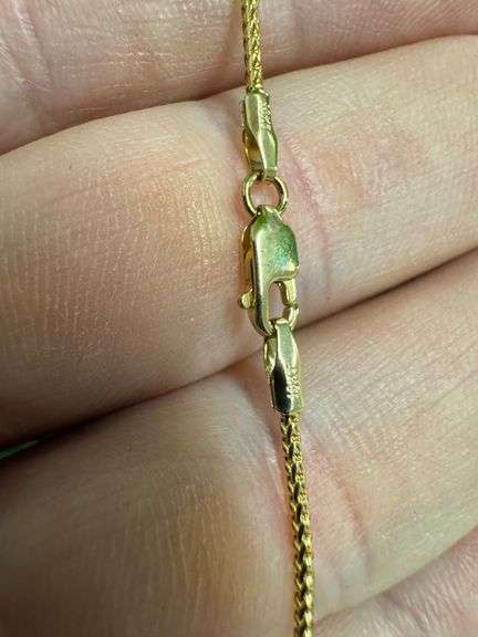 10k Yellow Gold Solid Franco Wheat Rope Chain 1.2mm Necklace 22"