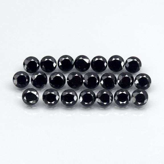 Diamond black! 2.50ct set of 2.8mm untreated Spinels!