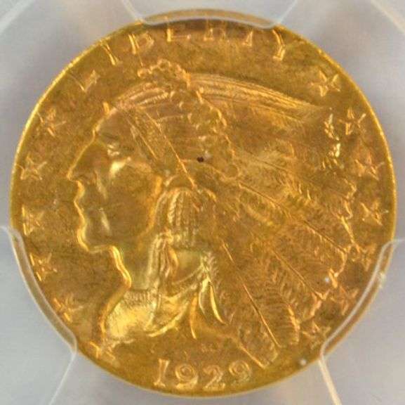 Better Choice BU 1929 $2.50 Indian Gold Piece. PCGS MS63