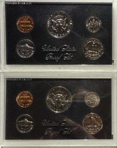 Seven 1971 & Five 1972 Blue Box US Proof Sets.