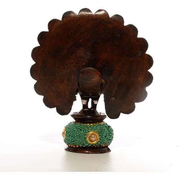Handcrafted Wooden Dancing Peacock