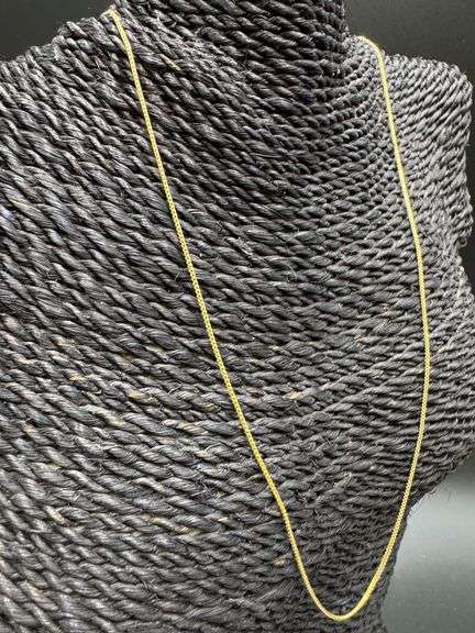 10k Yellow Gold Solid Franco Wheat Rope Chain 1.2mm Necklace 22"
