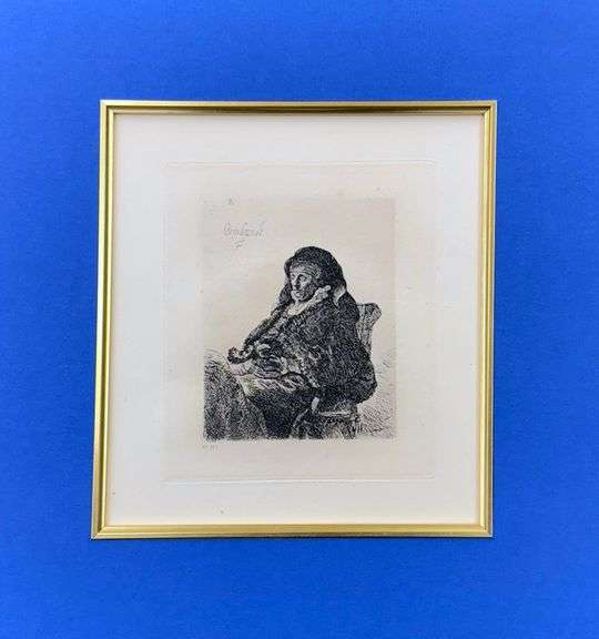 Extremely Rare and Collectible Antique Etching After Rembrandt, c. 1880